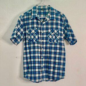 Blue and white checkered shirt